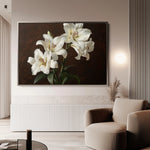 Floral 1006 Canvas Art 60 x 40 cm / Black