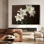 Floral 1006 Canvas Art 60 x 40 cm / Black