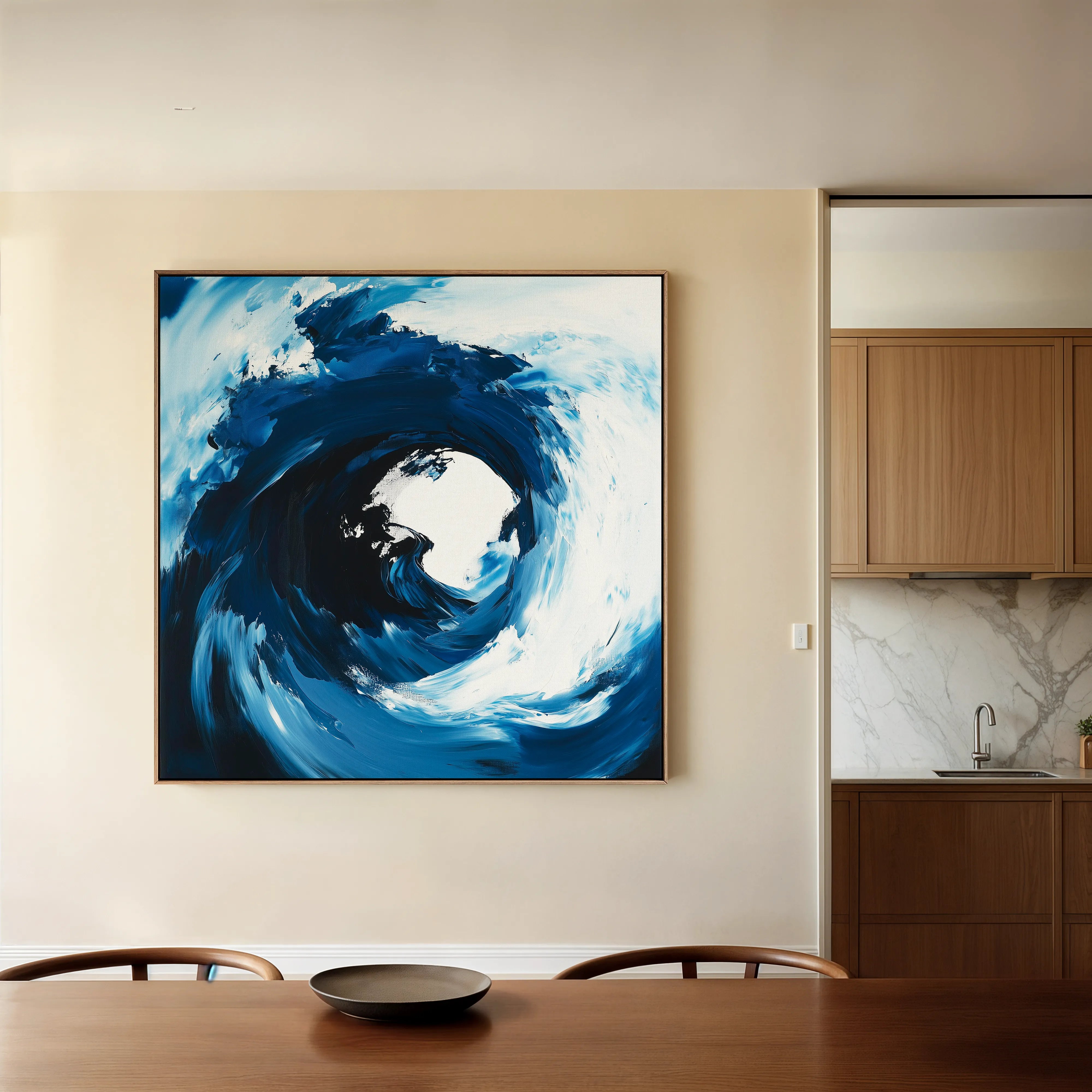 Abstract 1007 Canvas Art 60 x 60 cm / Black