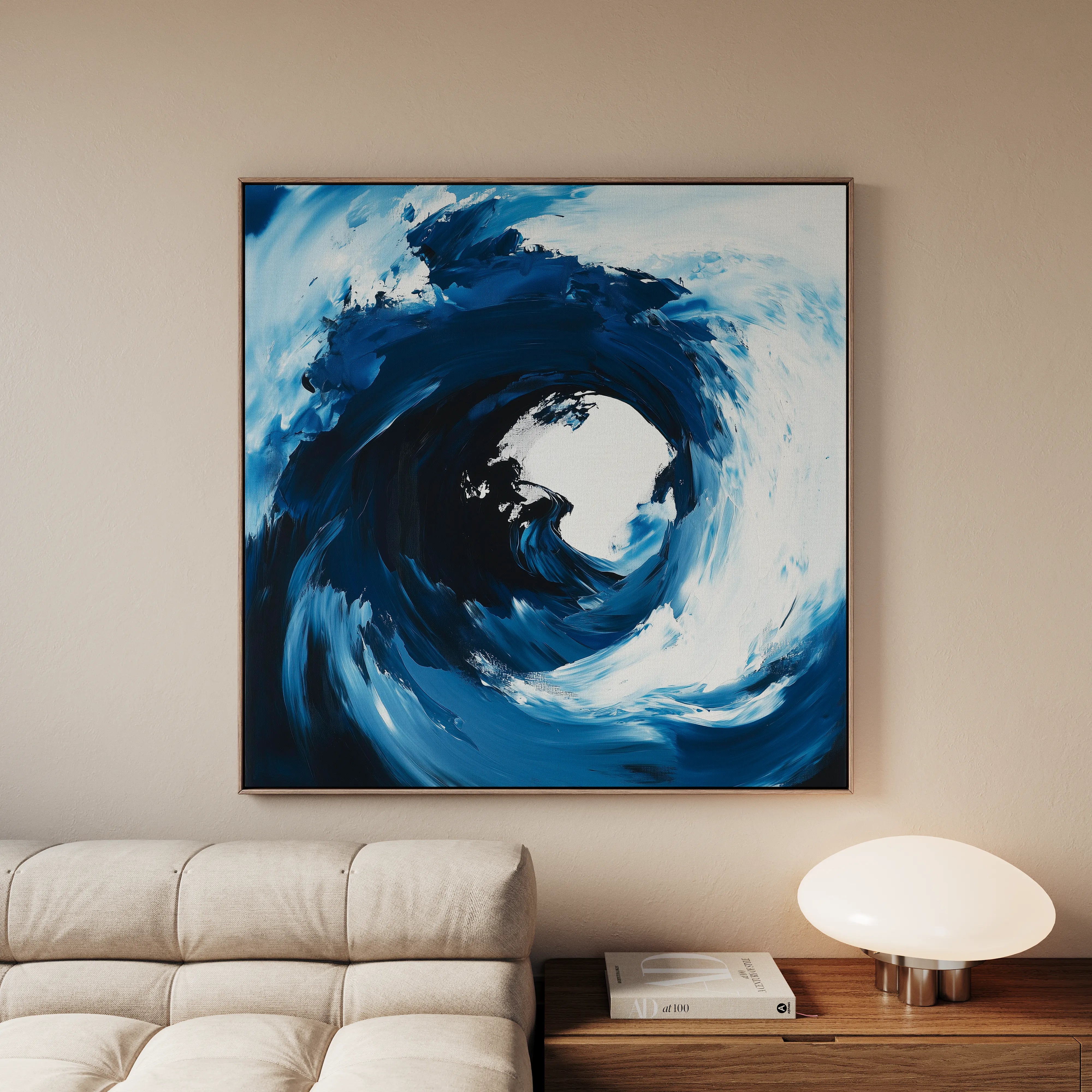 Abstract 1007 Canvas Art 60 x 60 cm / Black