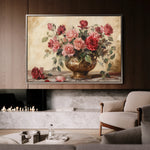 Floral 1007 Canvas Art 60 x 40 cm / Black