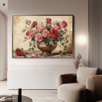 Floral 1007 Canvas Art 60 x 40 cm / Black