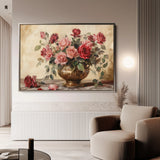 Floral 1007 Canvas Art 60 x 40 cm / Black