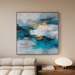 Abstract 1008 Canvas Art 60 x 60 cm / Black