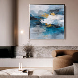 Abstract 1008 Canvas Art 60 x 60 cm / Black
