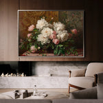 Floral 1008 Canvas Art 60 x 40 cm / Black