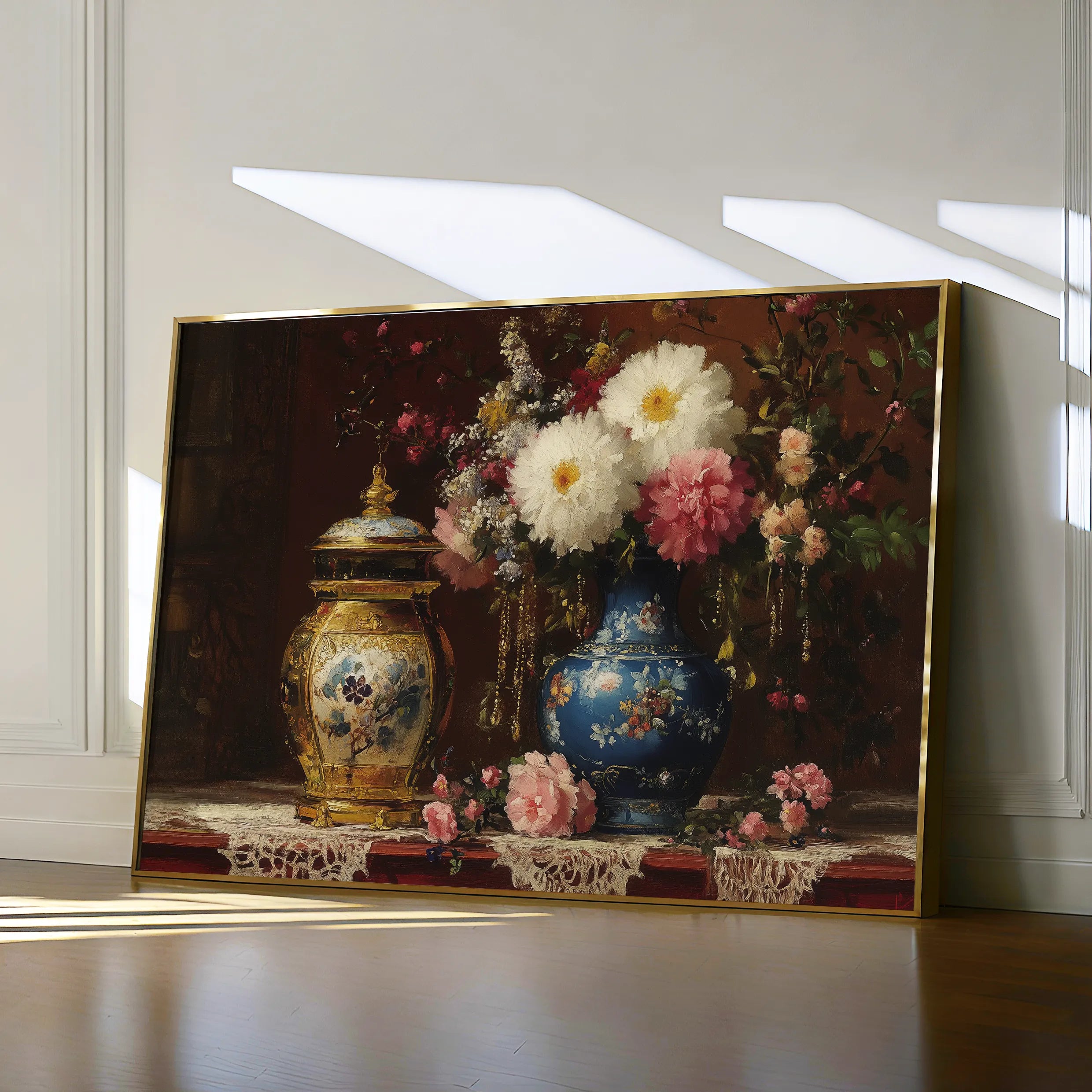 Floral 1009 Canvas Art 60 x 40 cm / Black