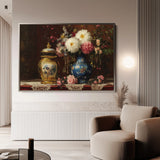 Floral 1009 Canvas Art 60 x 40 cm / Black