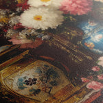 Floral 1009 Canvas Art 60 x 40 cm / Black