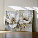 Floral 101 Canvas Art 60 x 40 cm / Black