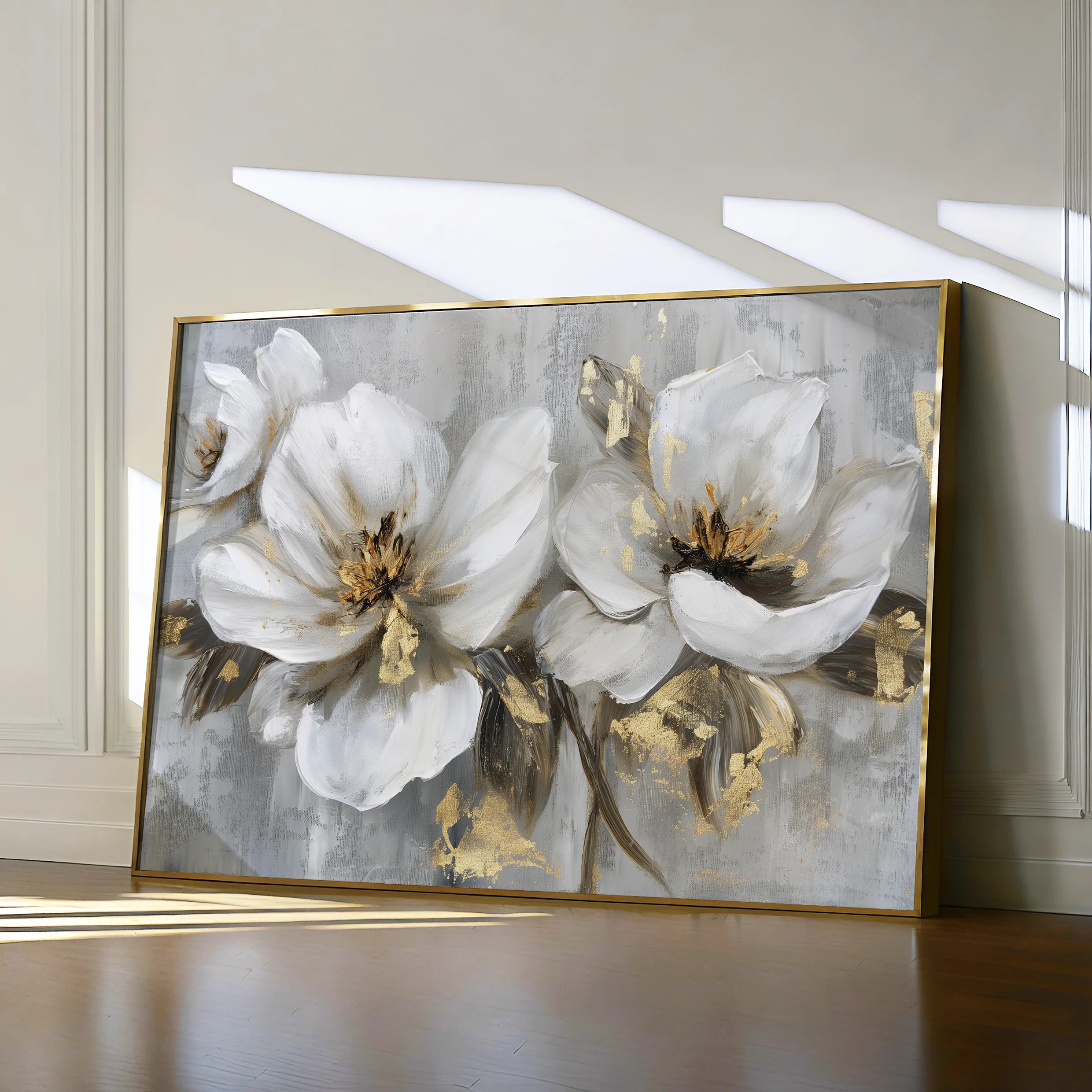 Floral 101 Canvas Art 60 x 40 cm / Black