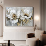 Floral 101 Canvas Art 60 x 40 cm / Black