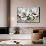 Floral 101 Canvas Art 60 x 40 cm / Black