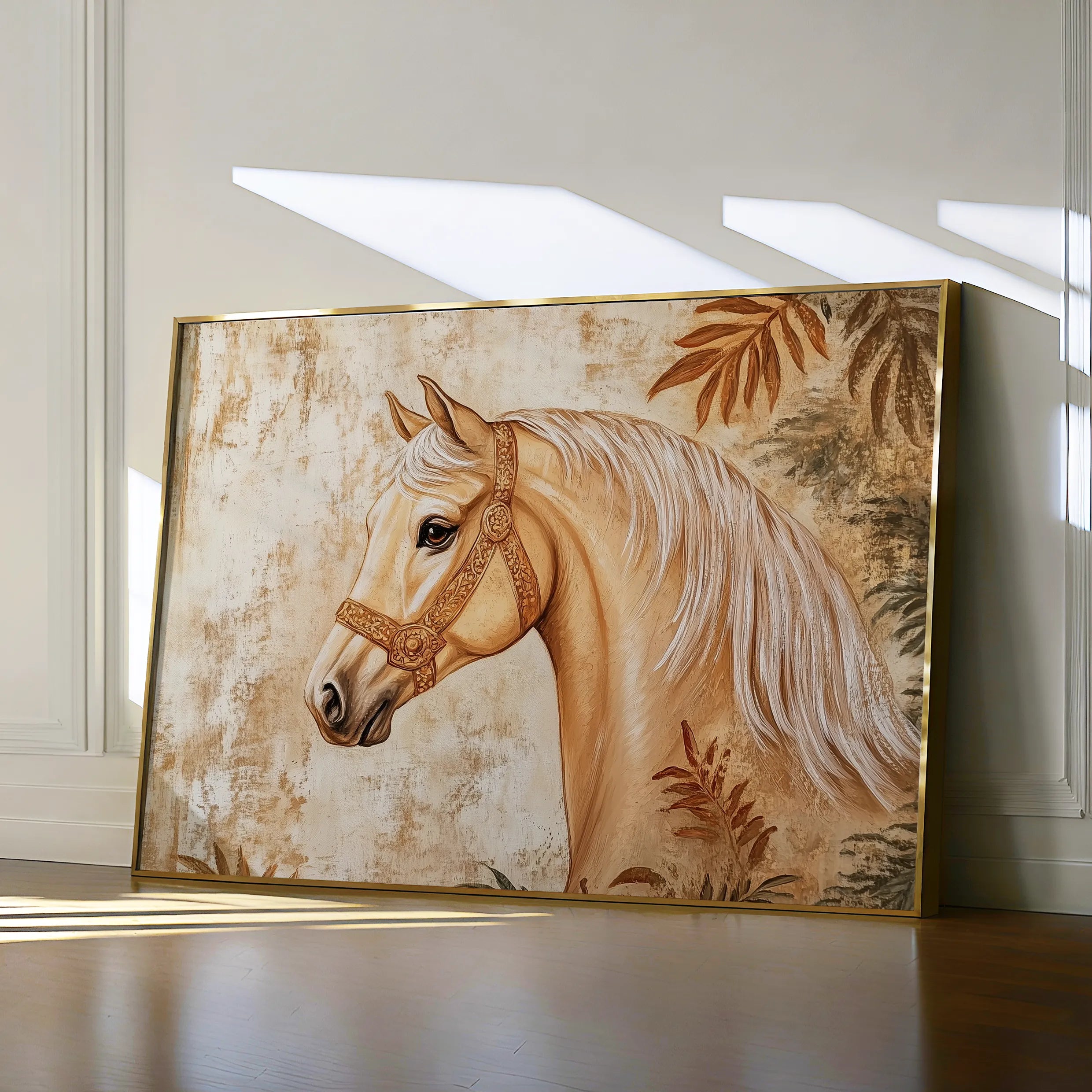 Horses 101 Canvas Art 60 x 40 cm / Black