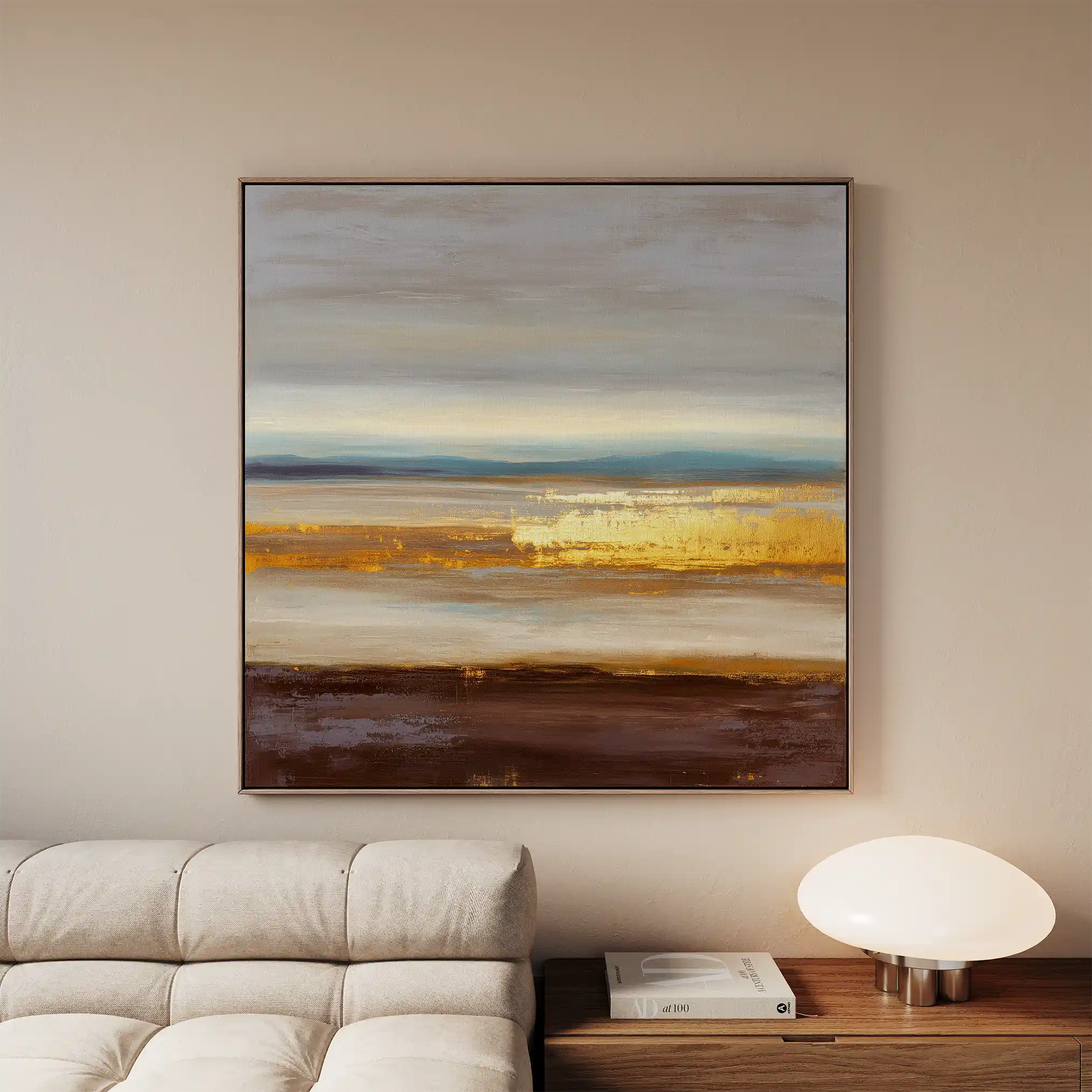 Abstract 1010 Canvas Art 60 x 60 cm / Black