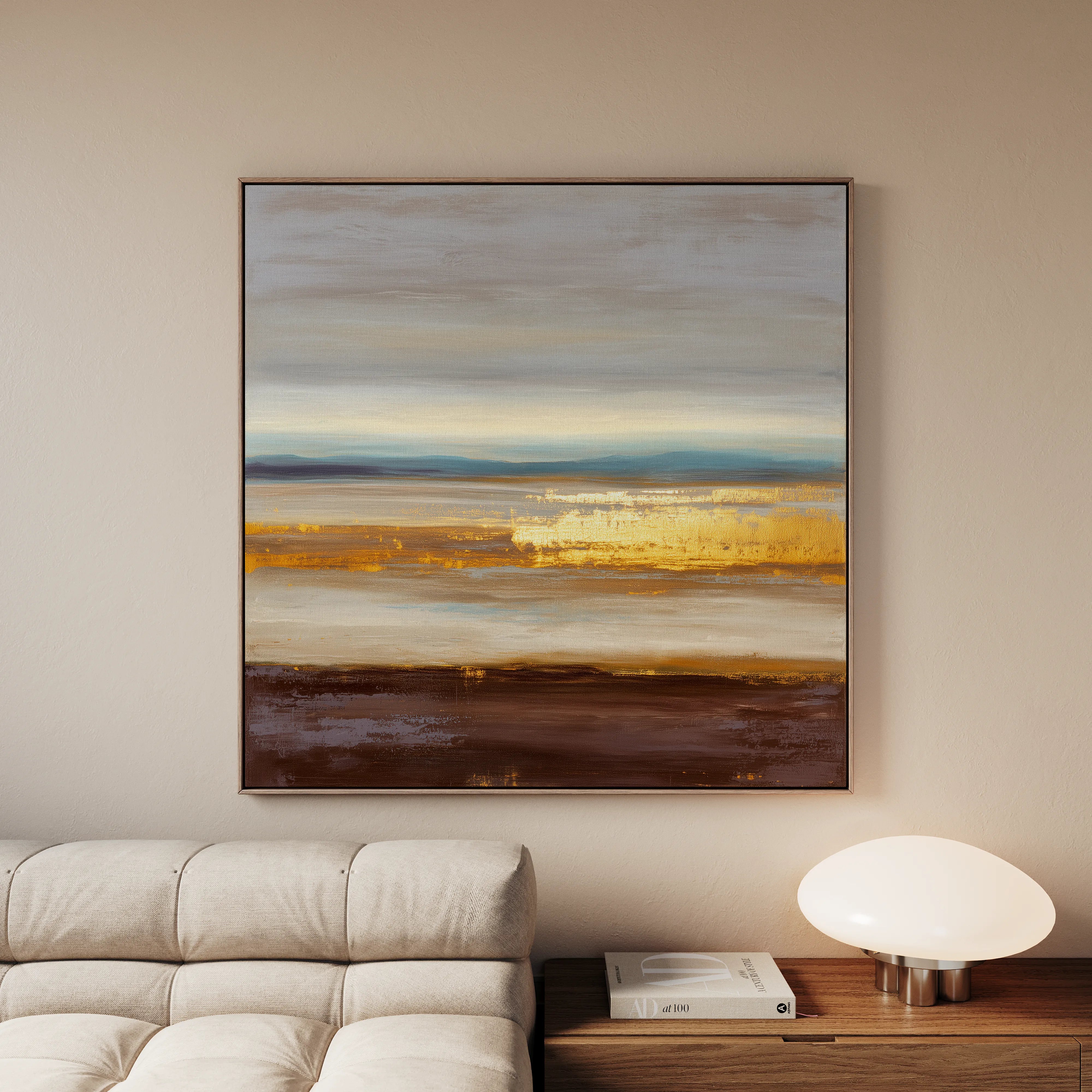 Abstract 1010 Canvas Art 60 x 60 cm / Black