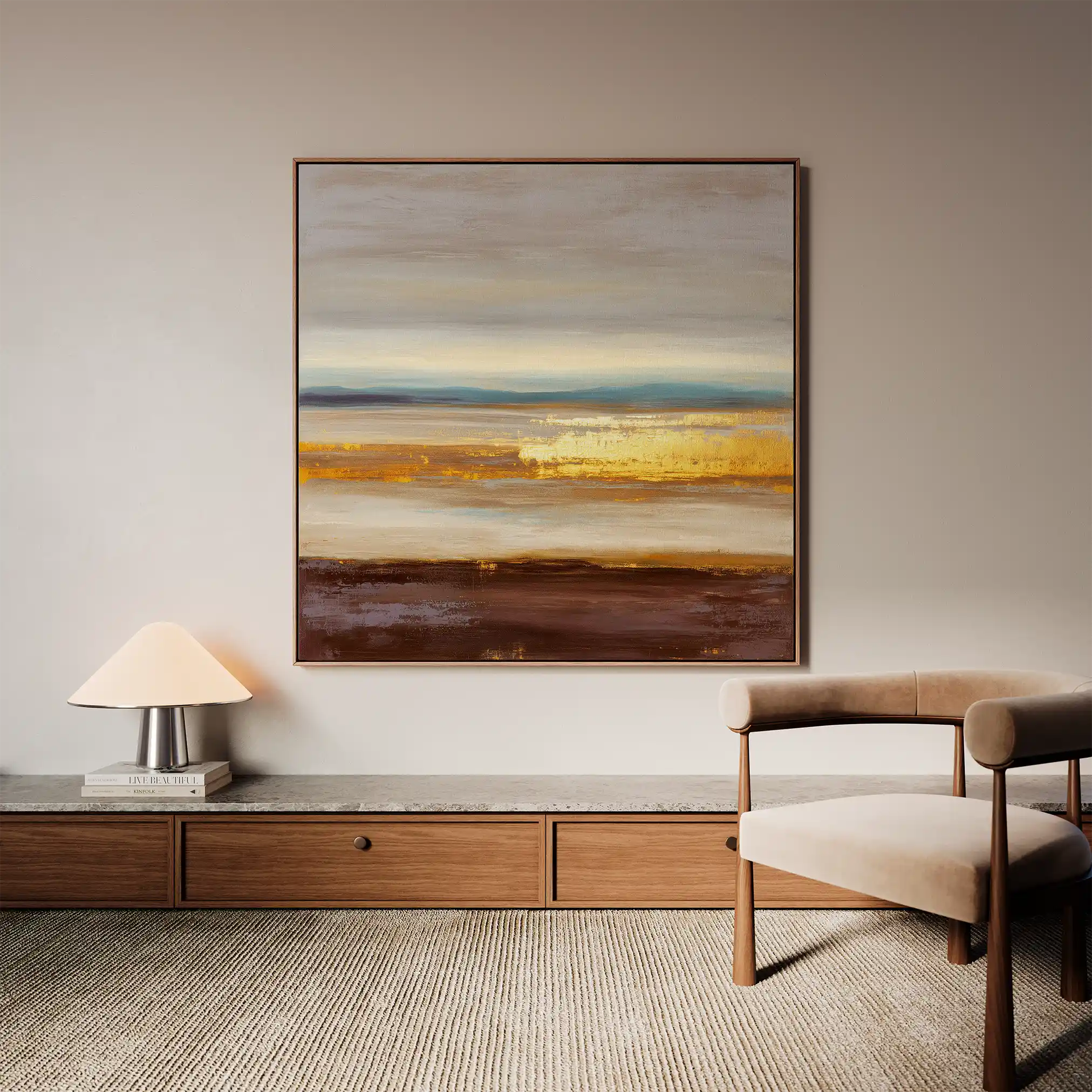 Abstract 1010 Canvas Art 60 x 60 cm / Black