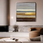 Abstract 1010 Canvas Art 60 x 60 cm / Black