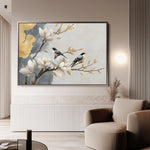 Floral 1010 Canvas Art 60 x 40 cm / Black