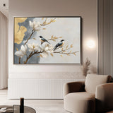 Floral 1010 Canvas Art 60 x 40 cm / Black