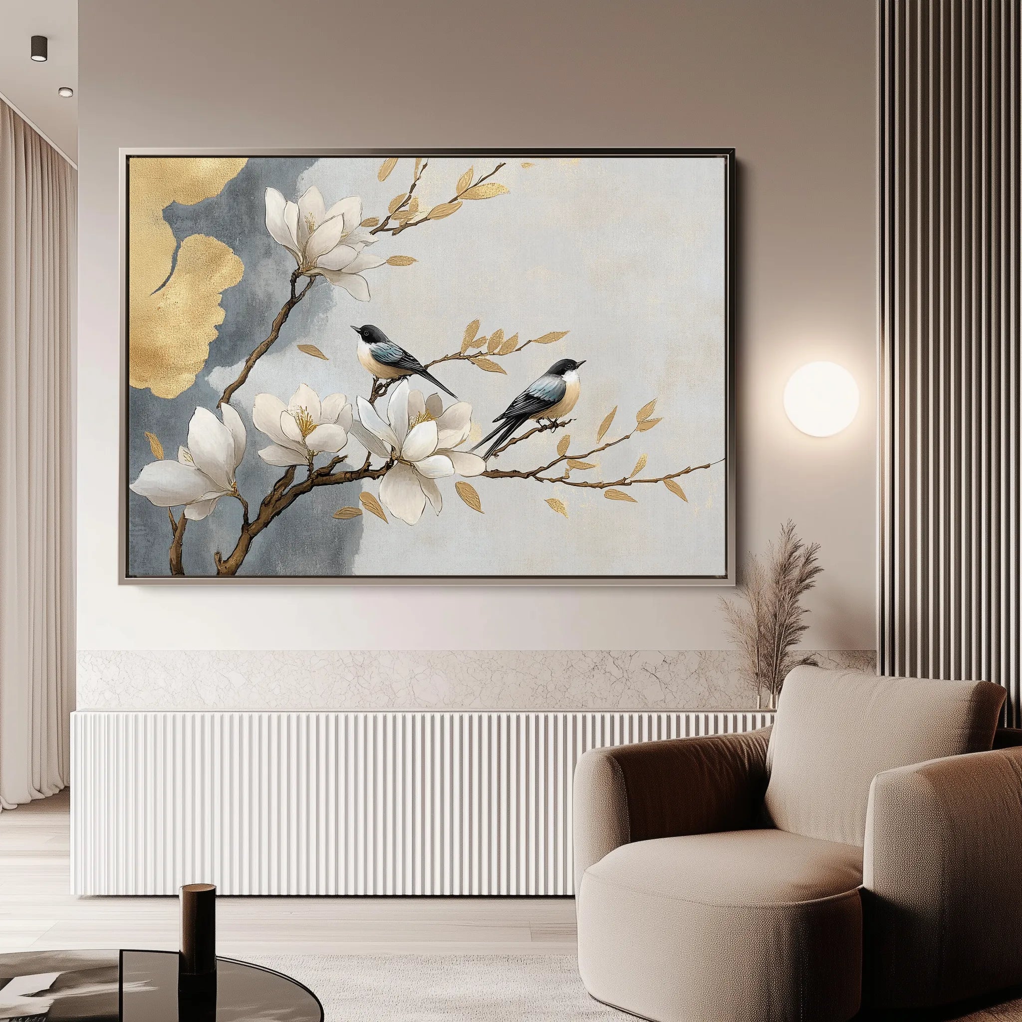 Floral 1010 Canvas Art 60 x 40 cm / Black