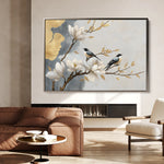 Floral 1010 Canvas Art 60 x 40 cm / Black