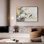 Floral 1010 Canvas Art 60 x 40 cm / Black