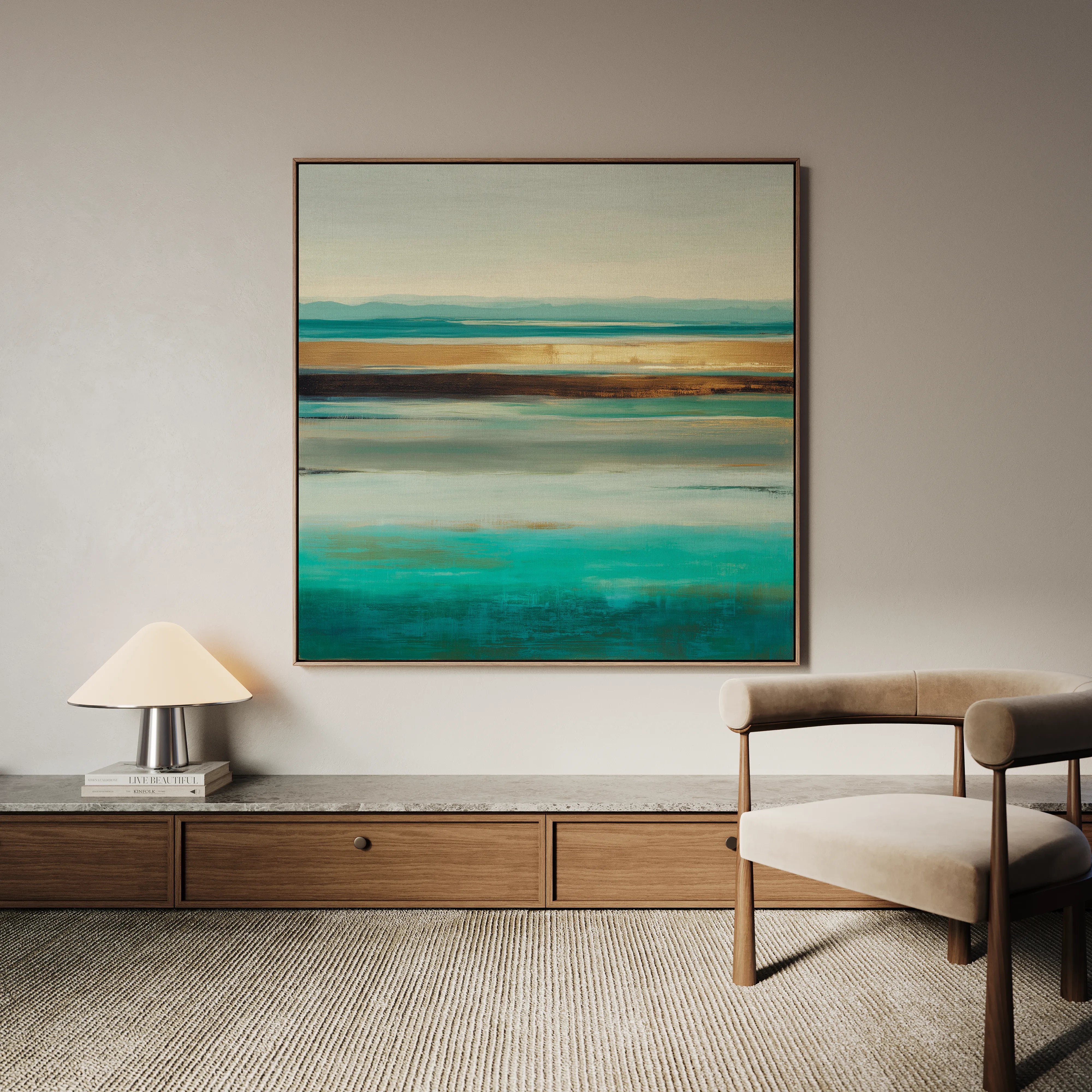 Abstract 1011 Canvas Art 60 x 60 cm / Black