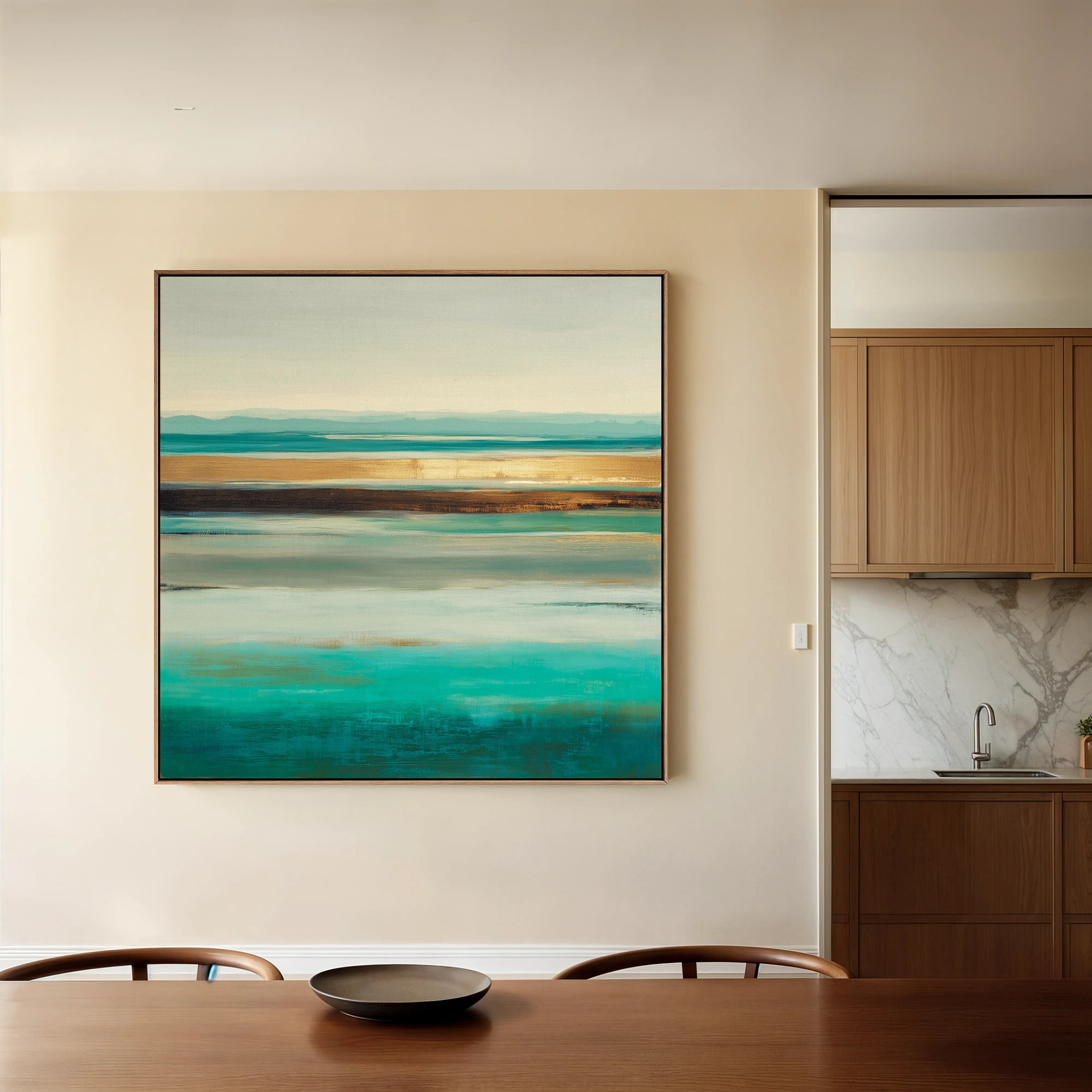 Abstract 1011 Canvas Art 60 x 60 cm / Black