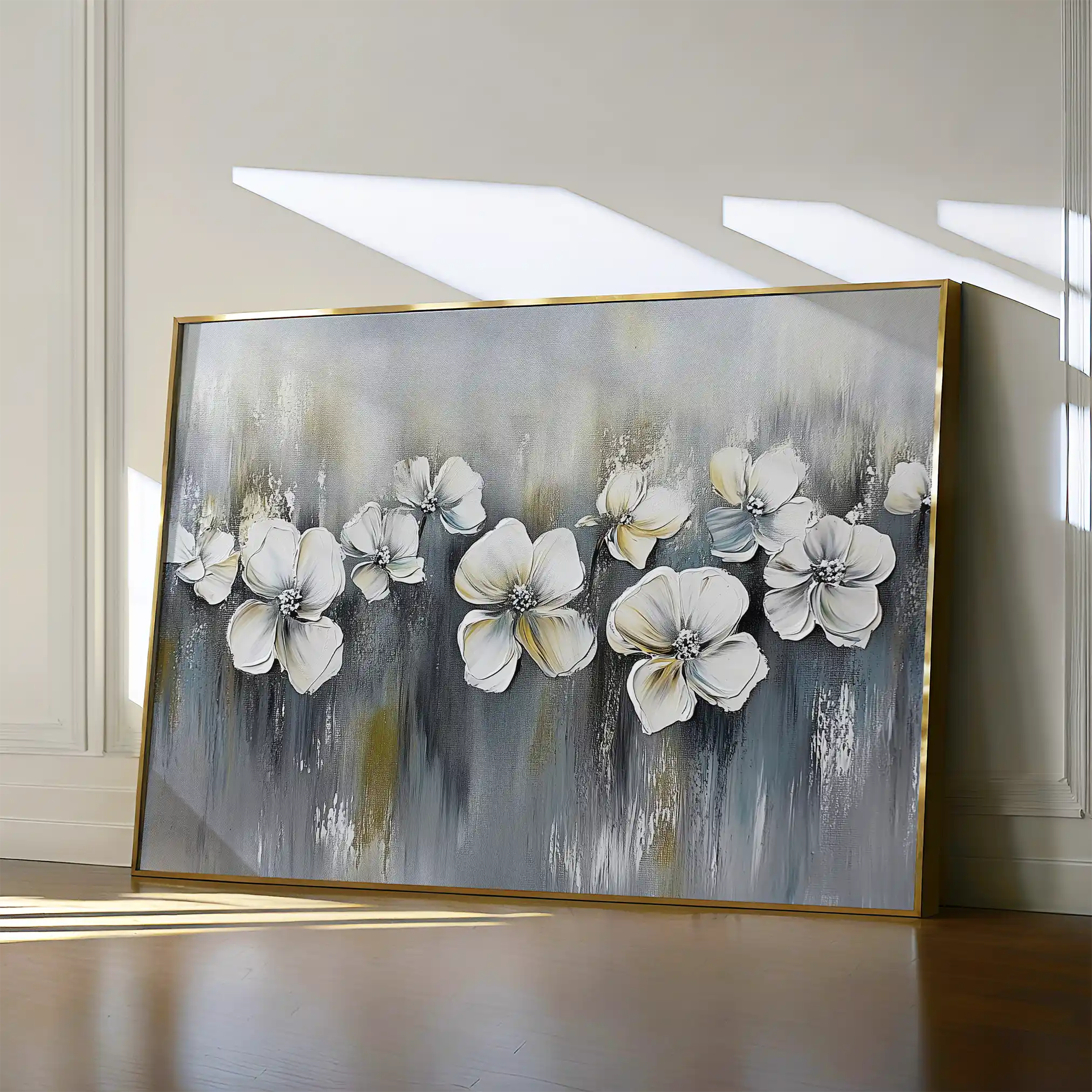 Floral 1011 Canvas Art 60 x 40 cm / Black