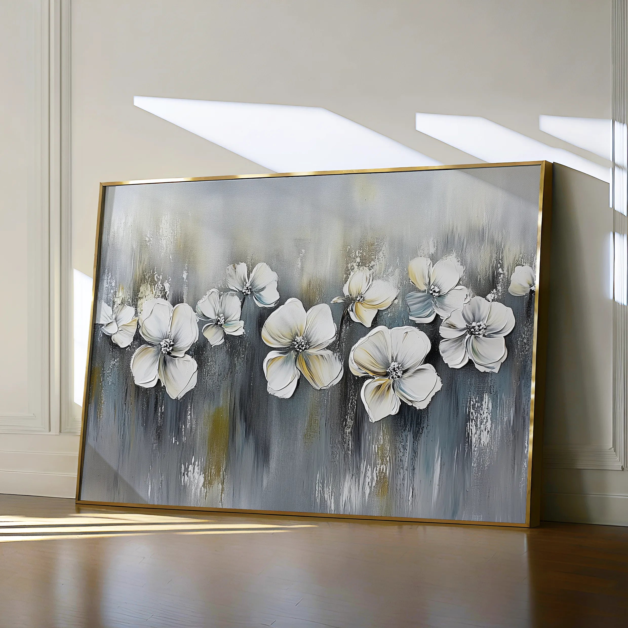 Floral 1011 Canvas Art 60 x 40 cm / Black