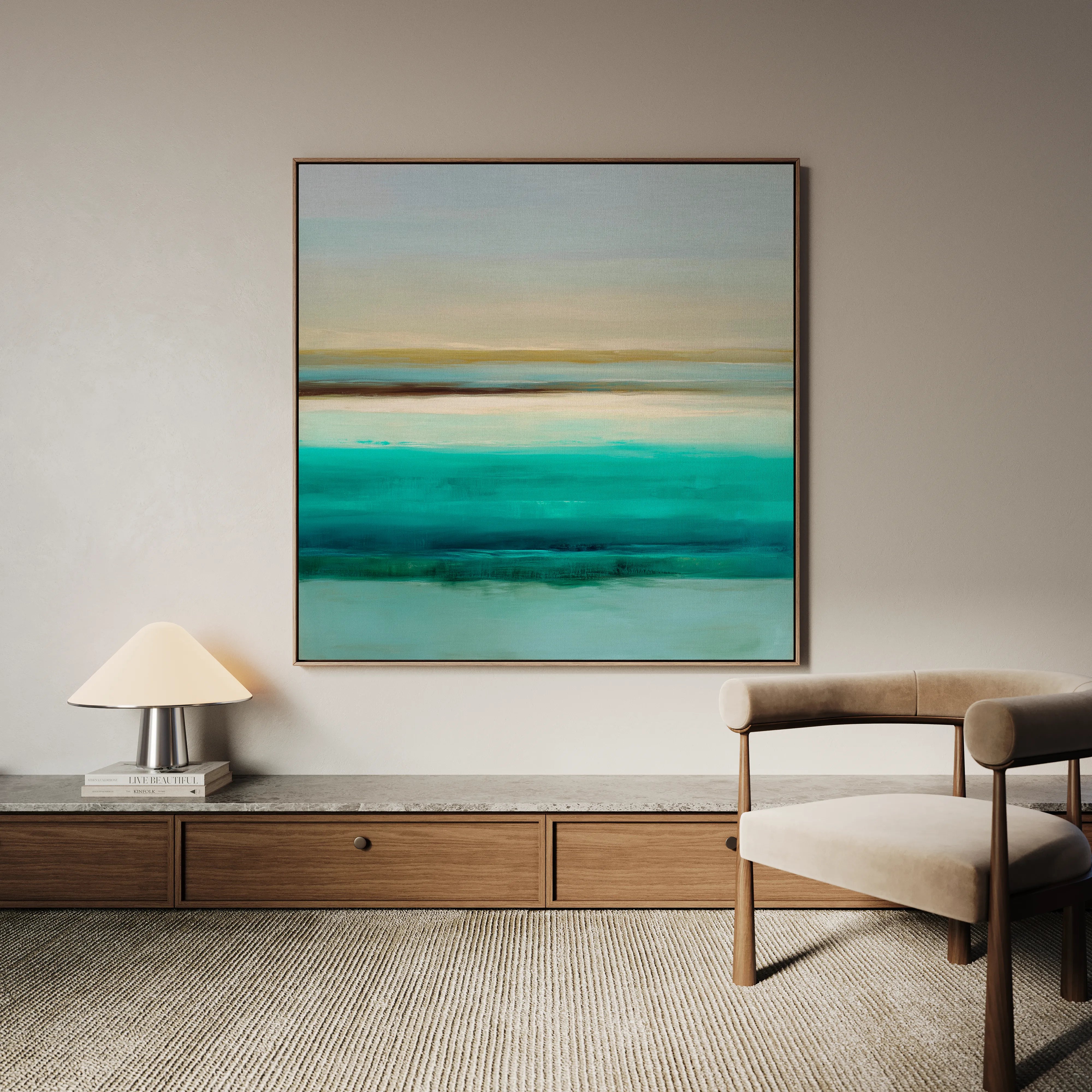 Abstract 1012 Canvas Art 60 x 60 cm / Black