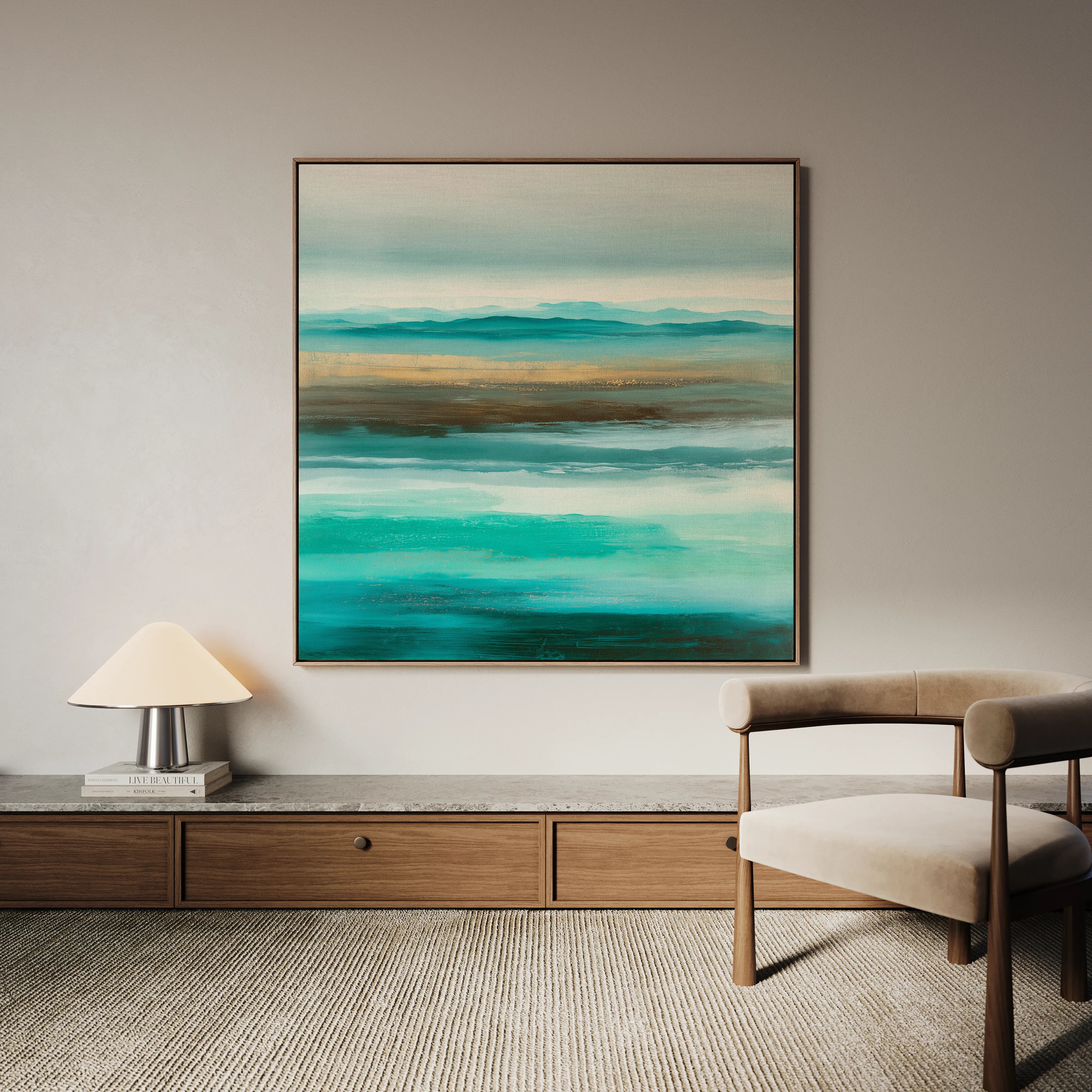 Abstract 1013 Canvas Art 60 x 60 cm / Black