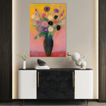 Floral 1013 Canvas Art 60 x 40 cm / Black