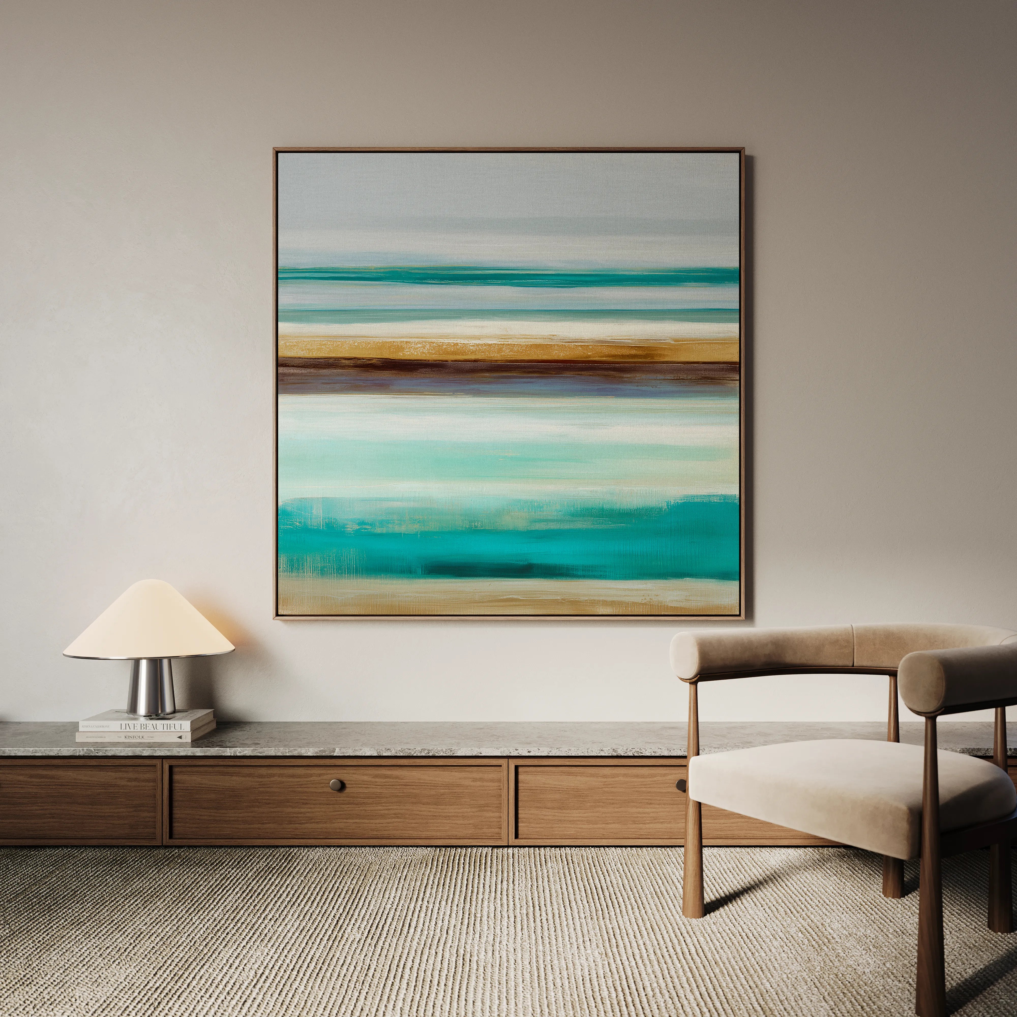 Abstract 1014 Canvas Art 60 x 60 cm / Black