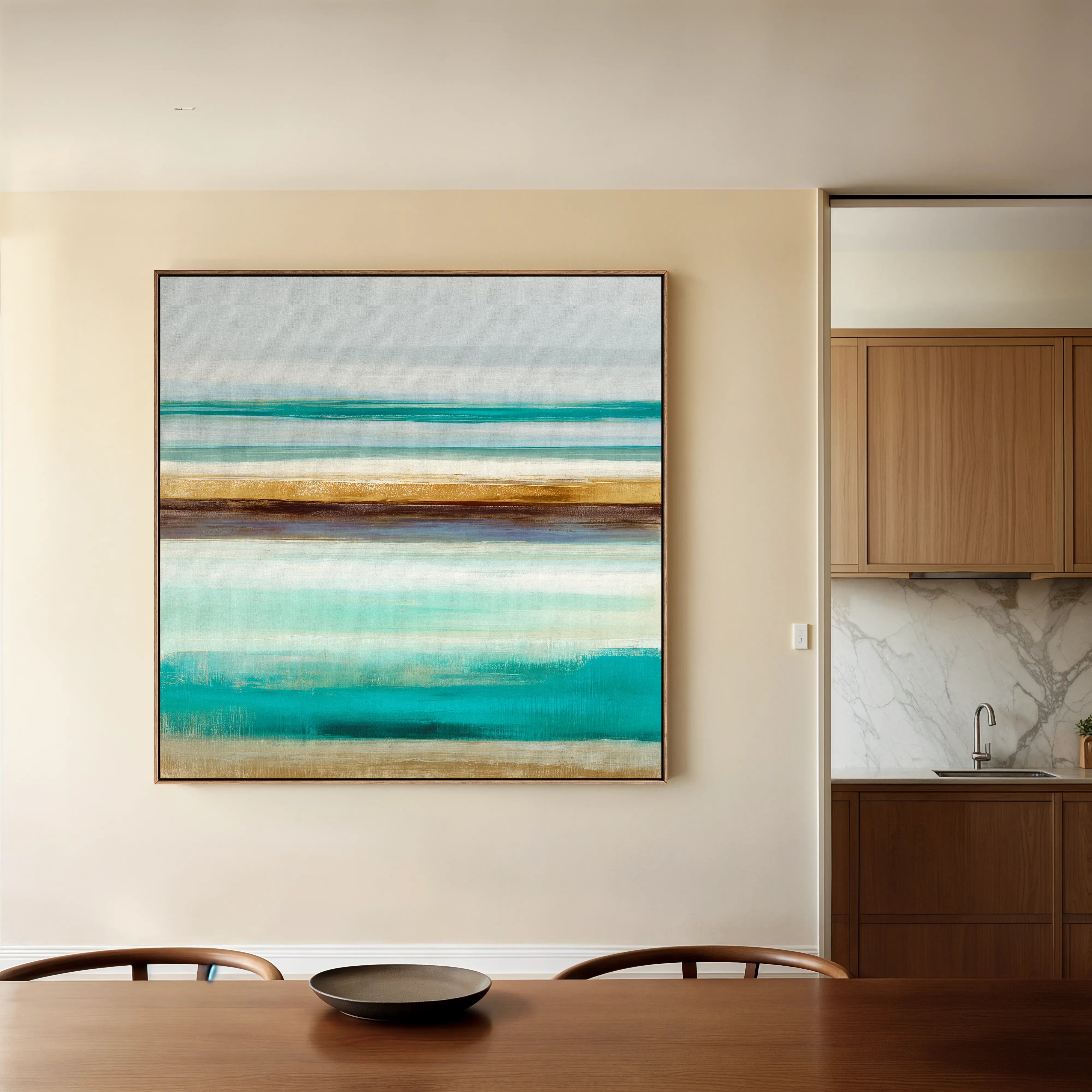 Abstract 1014 Canvas Art 60 x 60 cm / Black