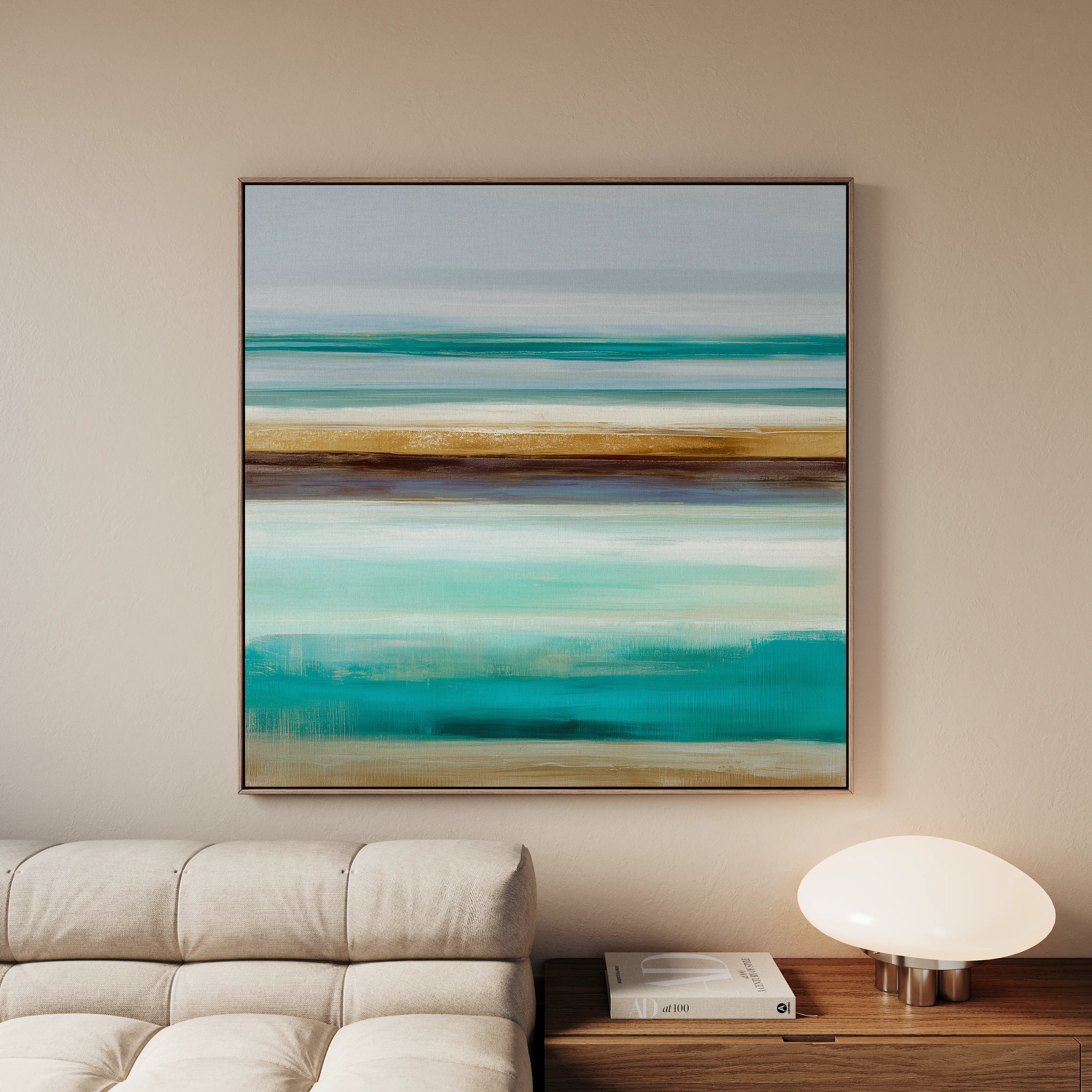 Abstract 1014 Canvas Art 60 x 60 cm / Black