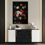 Floral 1014 Canvas Art 60 x 40 cm / Black