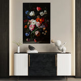 Floral 1014 Canvas Art 60 x 40 cm / Black
