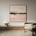 Abstract 1015 Canvas Art 60 x 60 cm / Black
