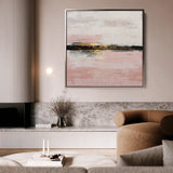 Abstract 1015 Canvas Art 60 x 60 cm / Black