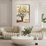 Floral 1015 Canvas Art 60 x 40 cm / Black