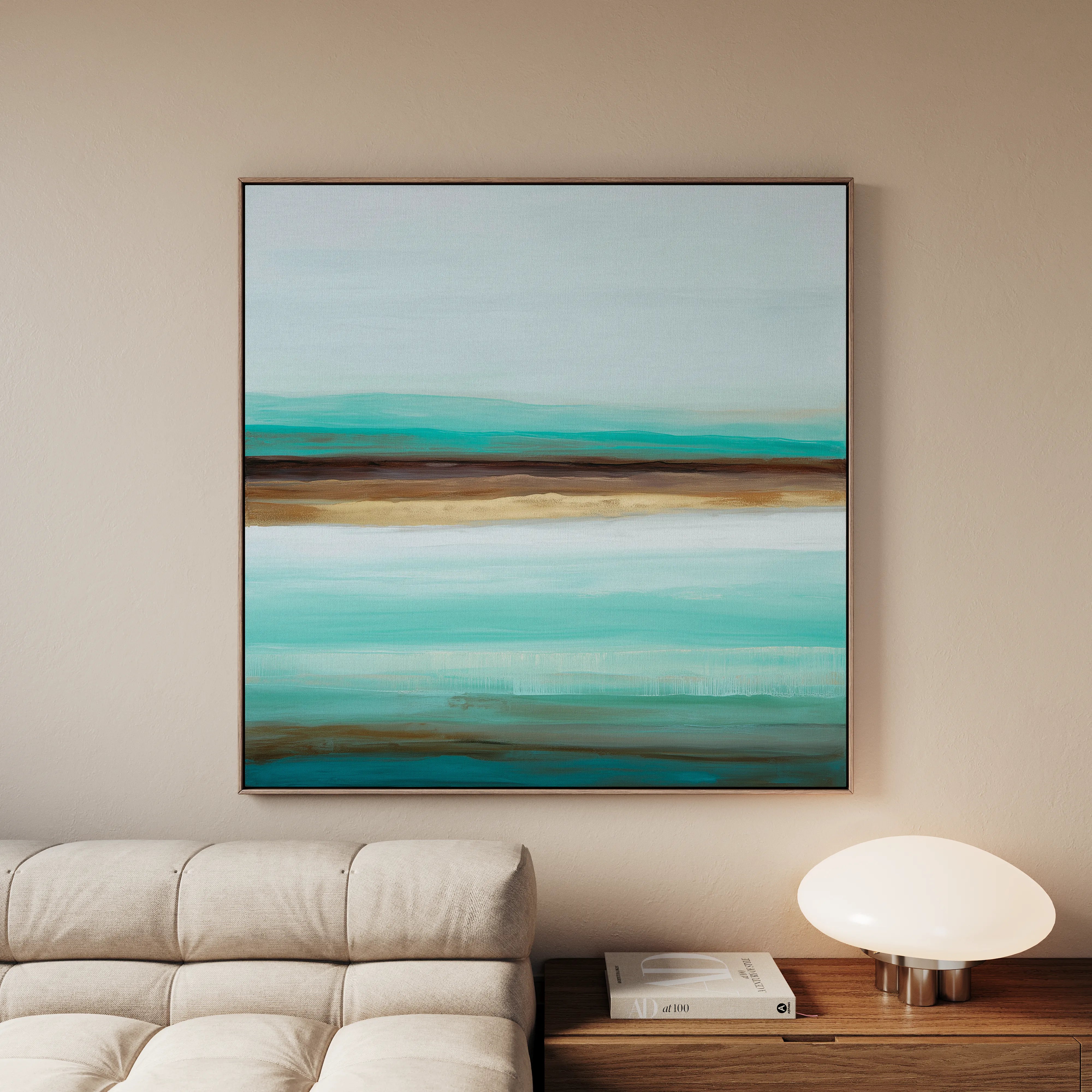 Abstract 1016 Canvas Art 60 x 60 cm / Black