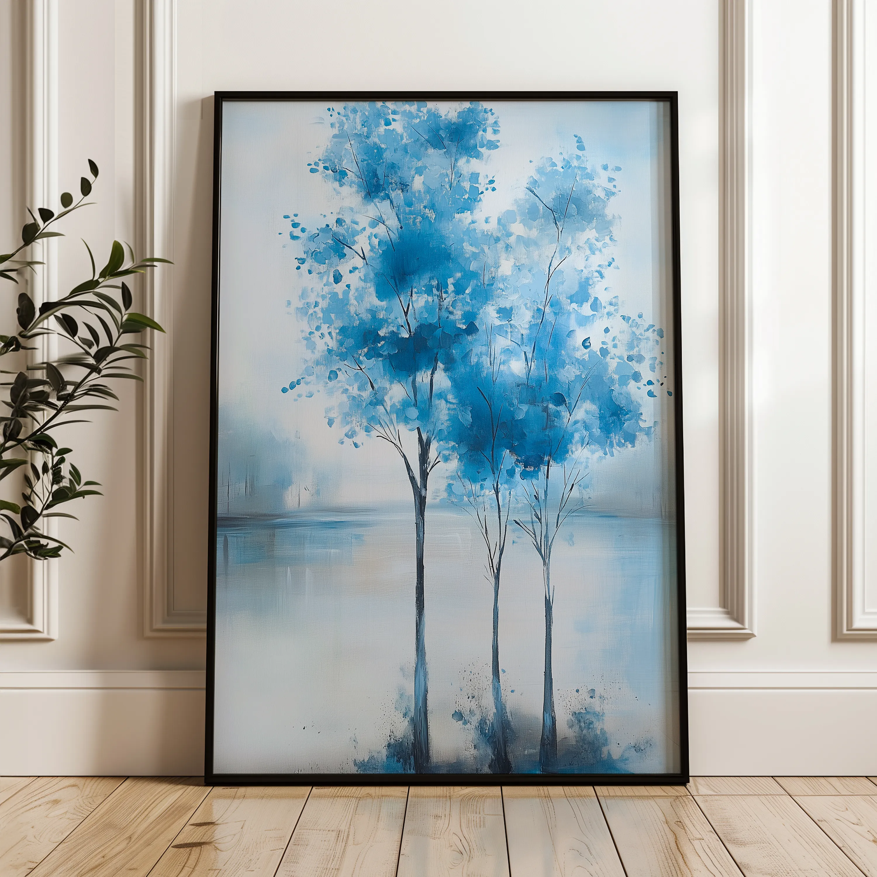 Floral 1016 Canvas Art 60 x 40 cm / Black