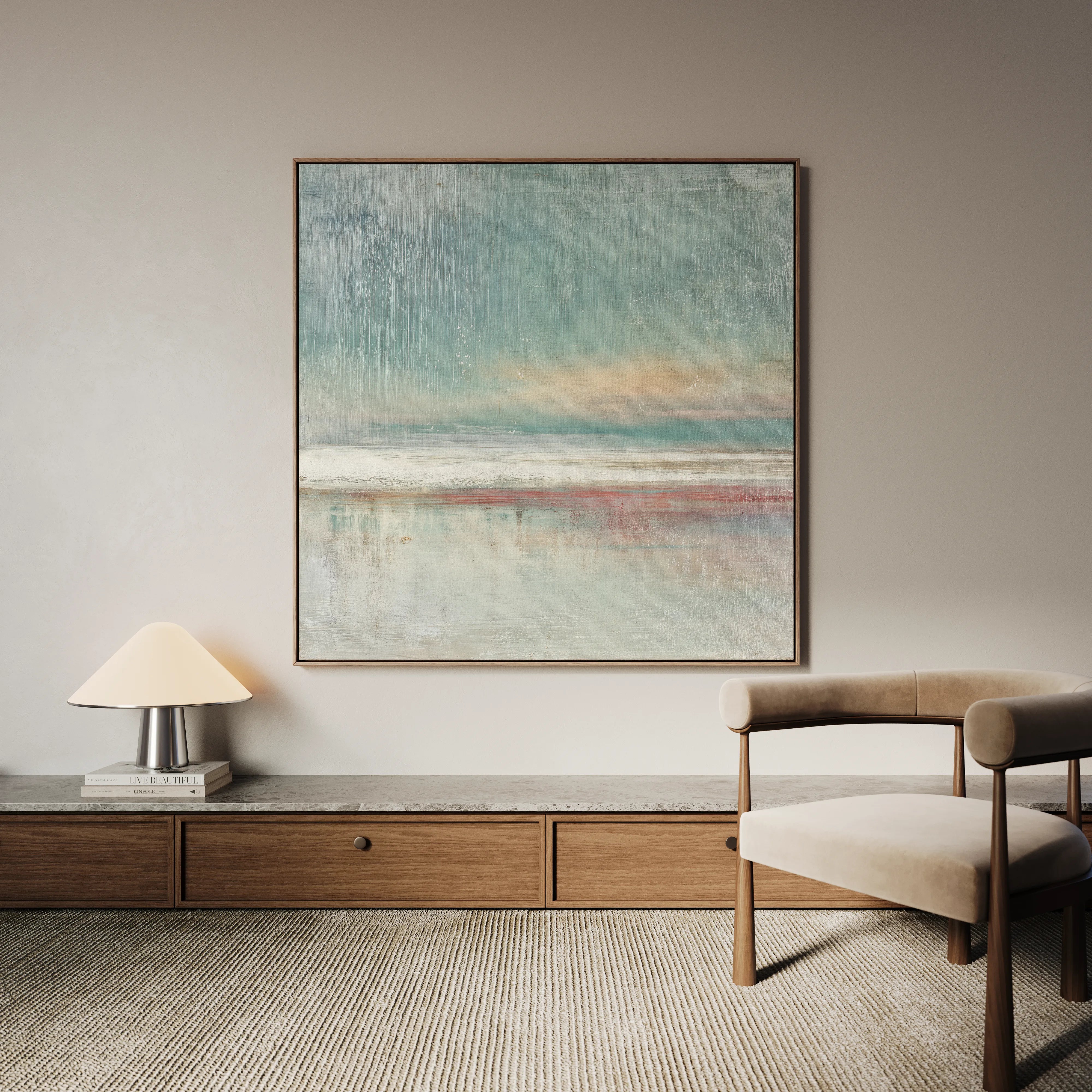 Abstract 1017 Canvas Art 60 x 60 cm / Black