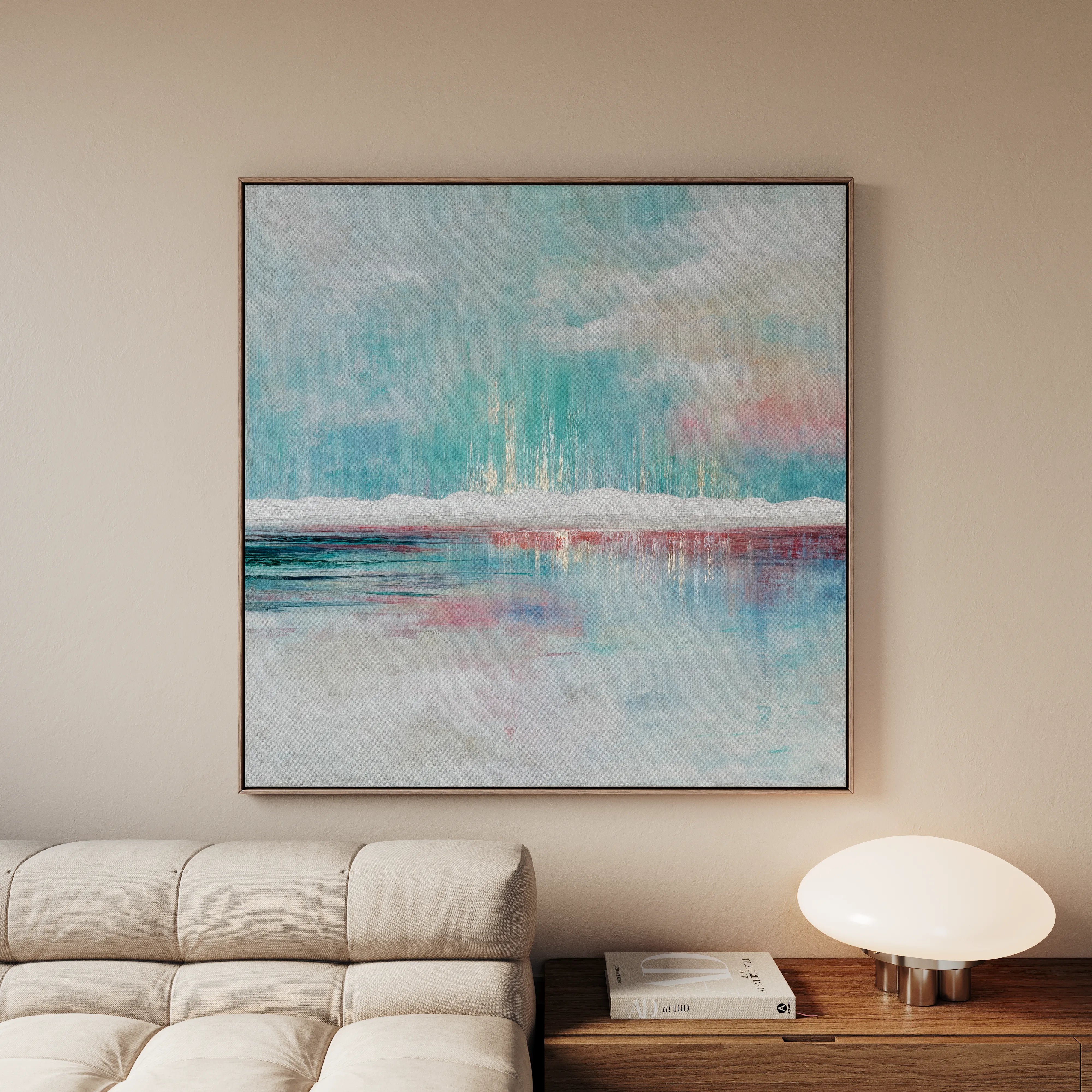 Abstract 1018 Canvas Art 60 x 60 cm / Black