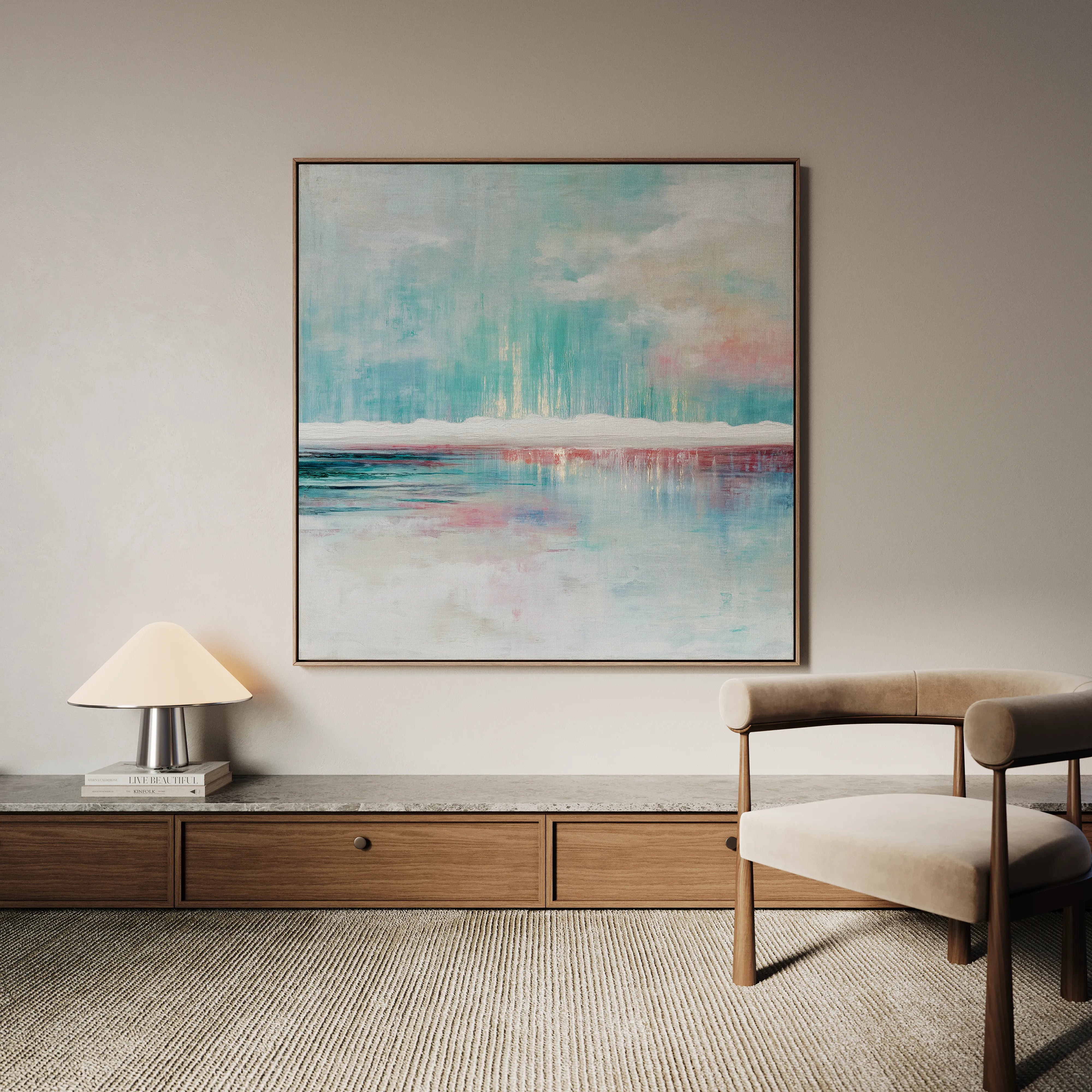 Abstract 1018 Canvas Art 60 x 60 cm / Black