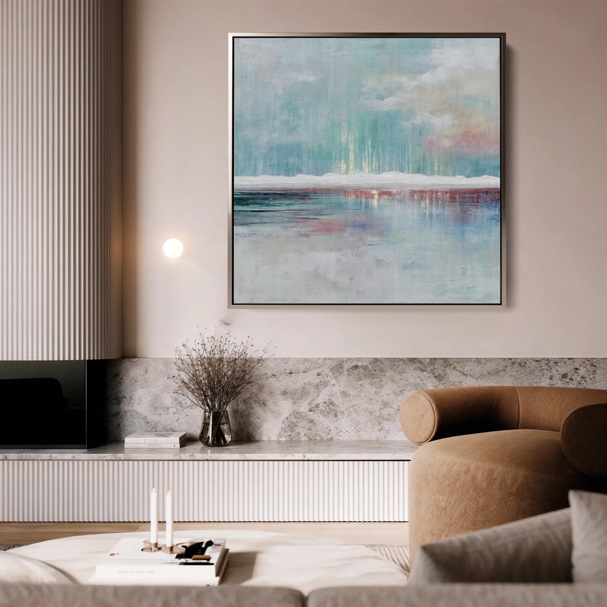 Abstract 1018 Canvas Art 60 x 60 cm / Black