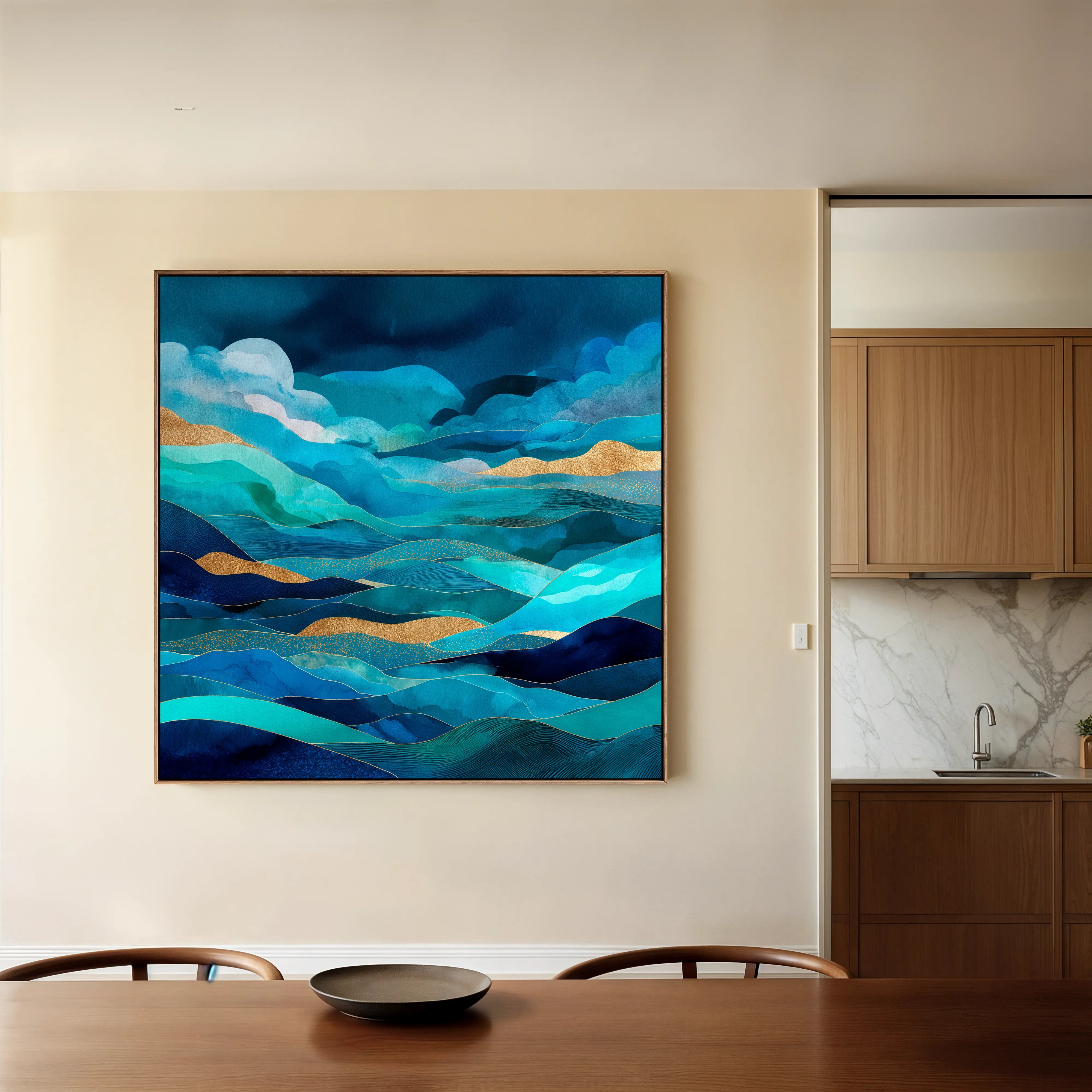 Abstract 1019 Canvas Art 60 x 60 cm / Black