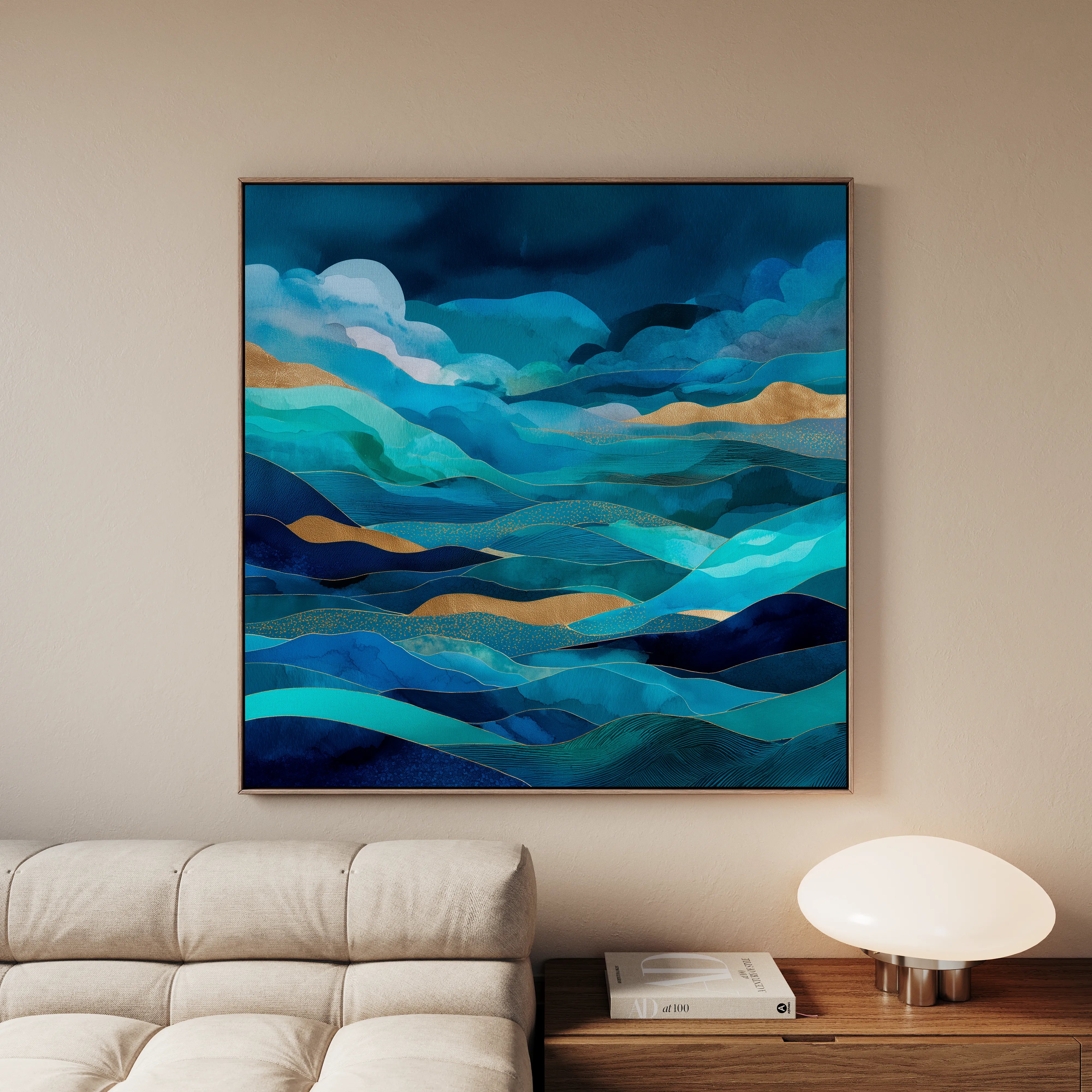 Abstract 1019 Canvas Art 60 x 60 cm / Black